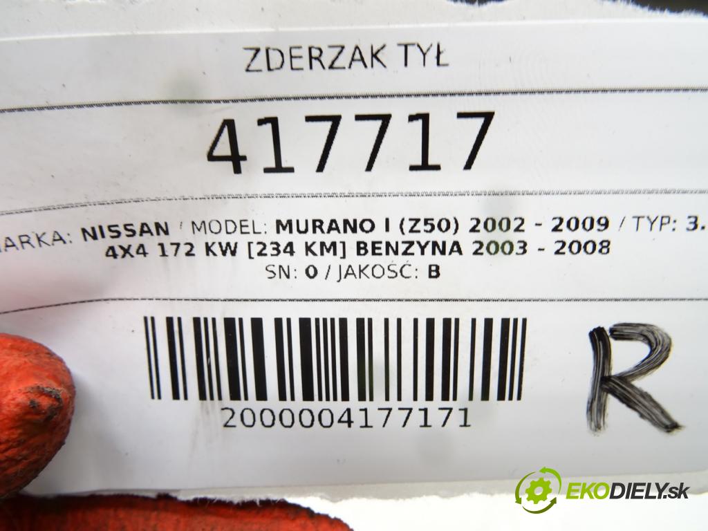 NISSAN MURANO I (Z50) 2002 - 2009    3.5 4x4 172 kW [234 KM] benzyna 2003 - 2008  nárazník zadní část