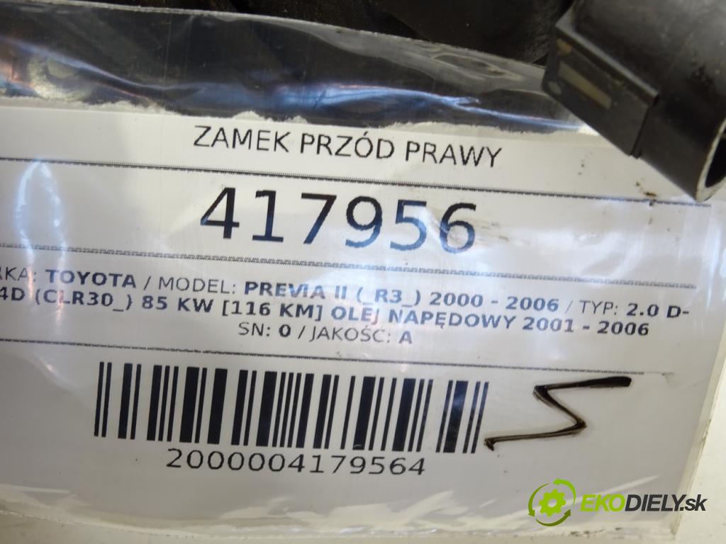 TOYOTA PREVIA II (_R3_) 2000 - 2006    2.0 D-4D (CLR30_) 85 kW [116 KM] olej napędowy 200  zámok přední část pravý
