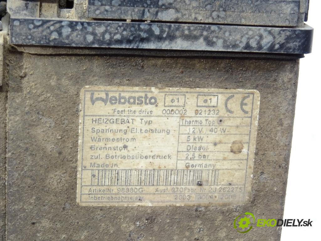 PEUGEOT 807 (EB_) 2002 - 2022    2.2 HDi 94 kW [128 KM] olej napędowy 2002 - 2022  Webasto THERMO TOP C (Webasto ohřívače)