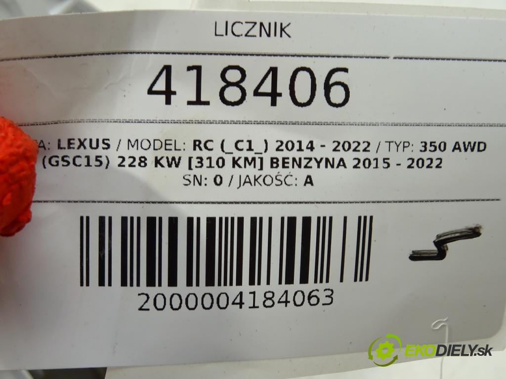 LEXUS RC (_C1_) 2014 - 2022    350 AWD (GSC15) 228 kW [310 KM] benzyna 2015 - 202  Prístrojovka 83800-24650-D (Prístrojové dosky, displeje)
