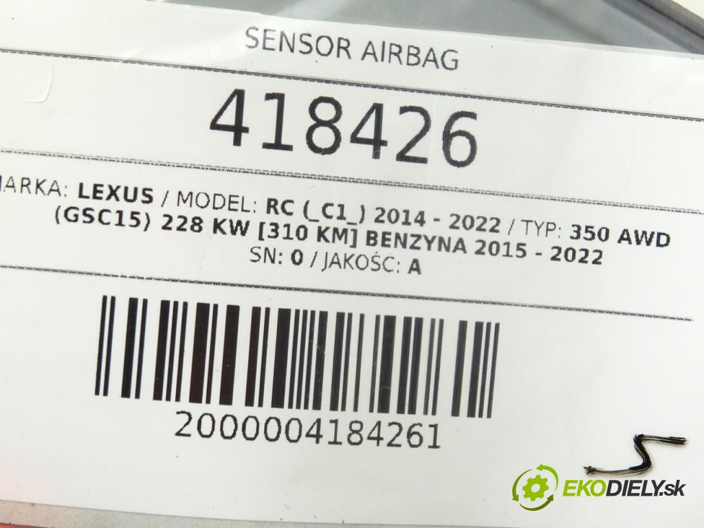 LEXUS RC (_C1_) 2014 - 2022    350 AWD (GSC15) 228 kW [310 KM] benzyna 2015 - 202  senzor airbag 89170-24170 (Snímače)