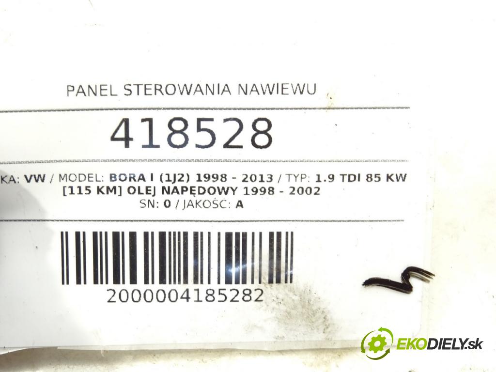 VW BORA I (1J2) 1998 - 2013    1.9 TDI 85 kW [115 KM] olej napędowy 1998 - 2002  Panel ovládania kúrenia  (Prepínače, spínače, tlačidlá a ovládače kúrenia)