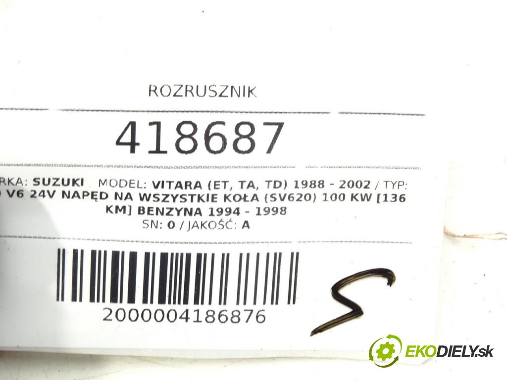 SUZUKI VITARA (ET, TA, TD) 1988 - 2002 2.0 V6 24V Napęd na wszystkie koła (SV620) 100 kW Štartér 31100-77E20 (Štartéry)