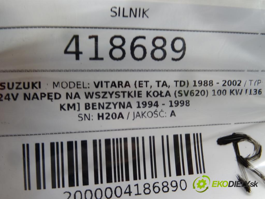 SUZUKI VITARA (ET, TA, TD) 1988 - 2002    2.0 V6 24V Napęd na wszystkie koła (SV620) 100 kW   Motor H20A (Motory (kompletné))