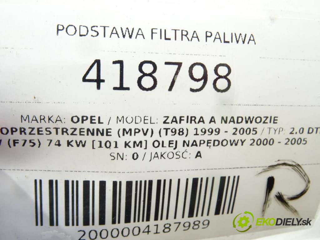 OPEL ZAFIRA A nadwozie wielkoprzestrzenne (MPV) (T98) 1999 - 2005    2.0 DTI 16V (F75) 74 kW [101 KM] olej napędowy 200  obal filtra paliva 0 (Kryty palivové)