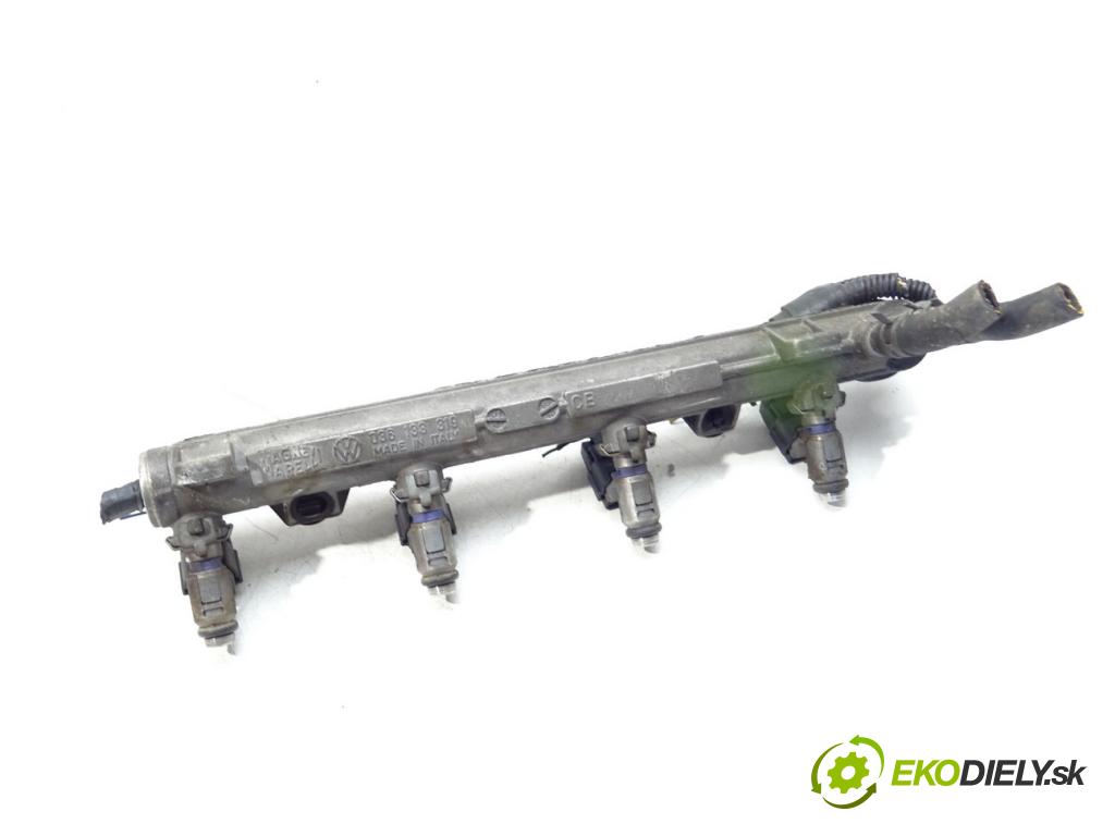 VW BORA I (1J2) 1998 - 2013    1.6 16V 77 kW [105 KM] benzyna 2000 - 2005  Lišta vstrekovacia Vstrekovacie ventily 036133319AL (Vstrekovacie lišty)