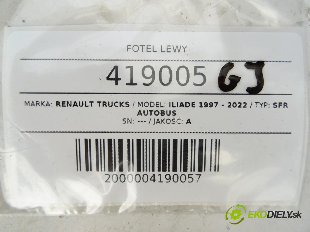 RENAULT TRUCKS ILIADE 1997 - 2022    SFR AUTOBUS  Sedadlo ľavy  (Sedačky, sedadlá)