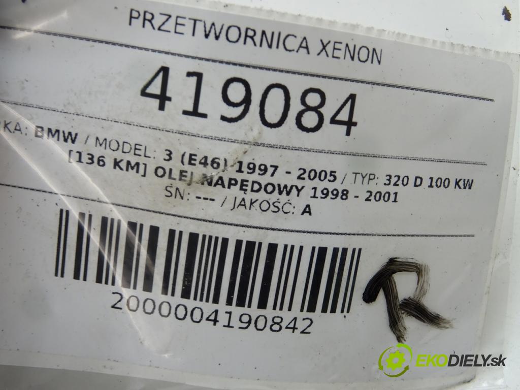 BMW 3 (E46) 1997 - 2005    320 d 100 kW [136 KM] olej napędowy 1998 - 2001  Menič XENON 1307329023 (Riadiace jednotky xenónu)