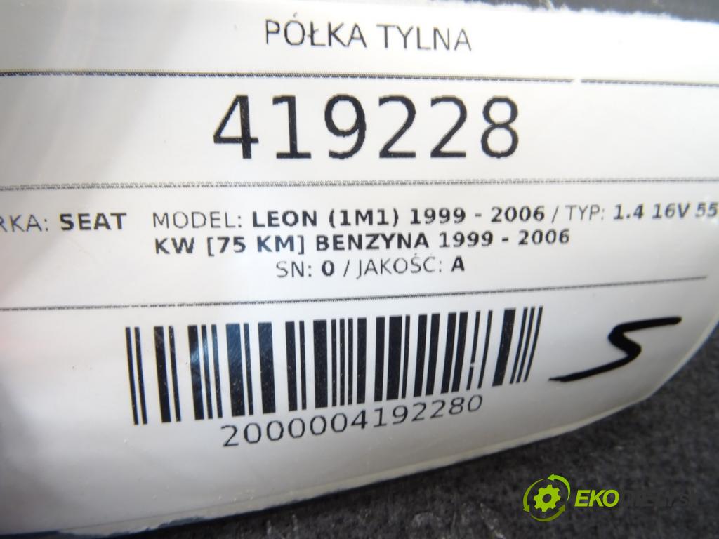 SEAT LEON (1M1) 1999 - 2006    1.4 16V 55 kW [75 KM] benzyna 1999 - 2006  Pláto zadná 0 (Pláta zadné)