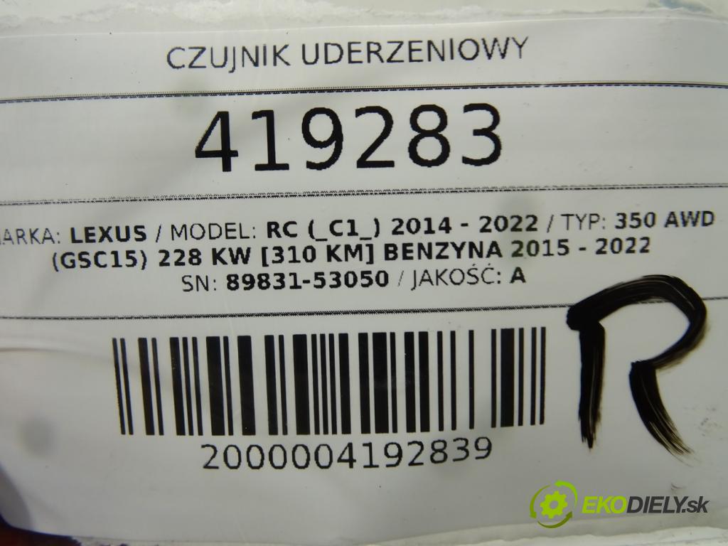 LEXUS RC (_C1_) 2014 - 2022    350 AWD (GSC15) 228 kW [310 KM] benzyna 2015 - 202  snímač nárazu 89831-33050 (Snímače nárazu)