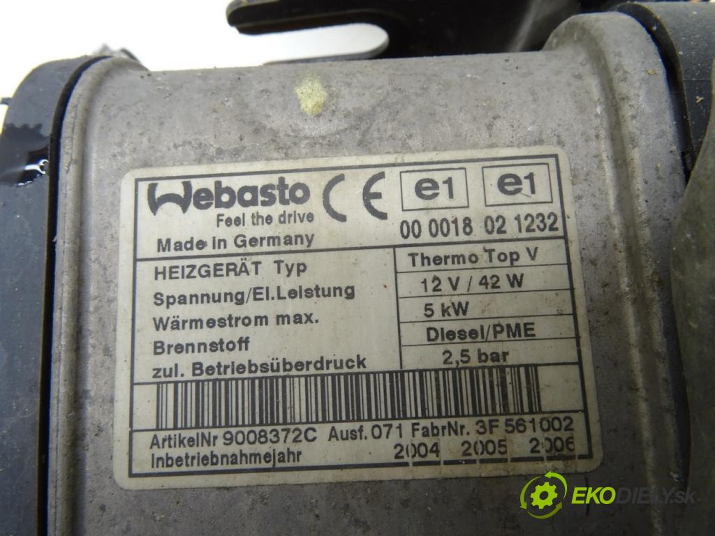 VW TOURAN (1T1, 1T2) 2003 - 2010    1.9 TDI 77 kW [105 KM] olej napędowy 2003 - 2010  Webasto THERMO TOP V (Webasto)