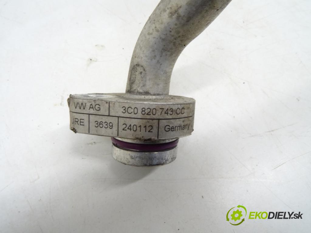 VW PASSAT B7 Variant (365) 2010 - 2015    1.6 TDI 77 kW [105 KM] olej napędowy 2010 - 2014  rúrka klimatizácie 3C0820743CC (Rúrky klimatizácie)