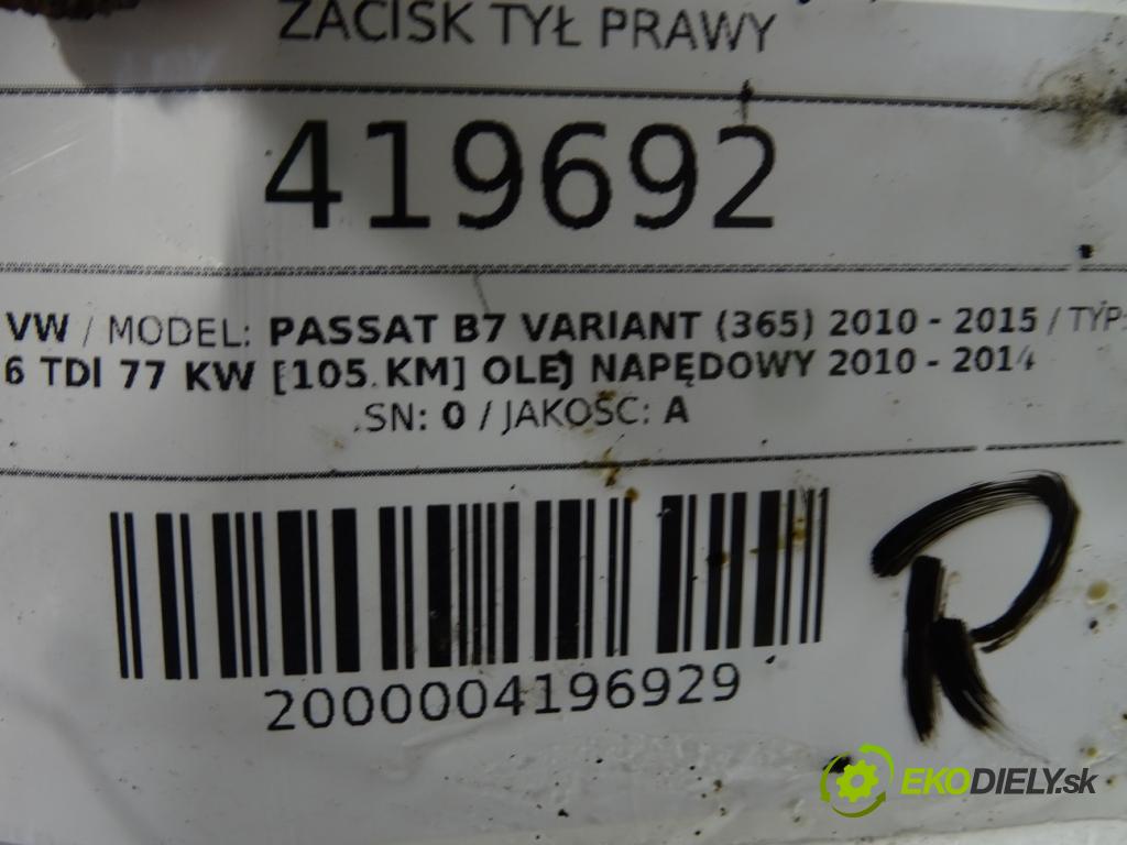 VW PASSAT B7 Variant (365) 2010 - 2015    1.6 TDI 77 kW [105 KM] olej napędowy 2010 - 2014  Brzdič strmeň zad pravy  (Ostatné)