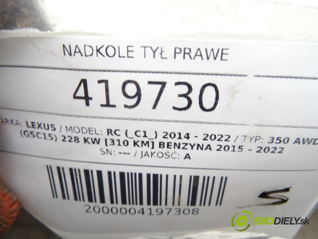 LEXUS RC (_C1_) 2014 - 2022    350 AWD (GSC15) 228 kW [310 KM] benzyna 2015 - 202  podblatník zadní část pravé