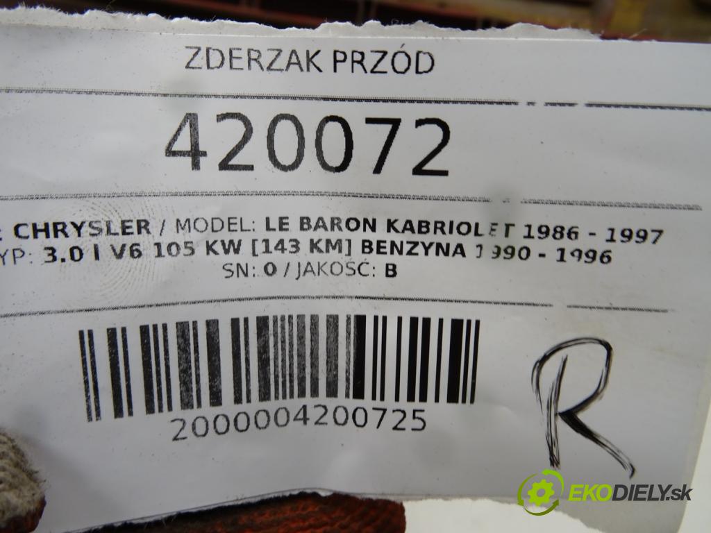 CHRYSLER LE BARON kabriolet 1986 - 1997    3.0 i V6 105 kW [143 KM] benzyna 1990 - 1996  nárazník přední část
