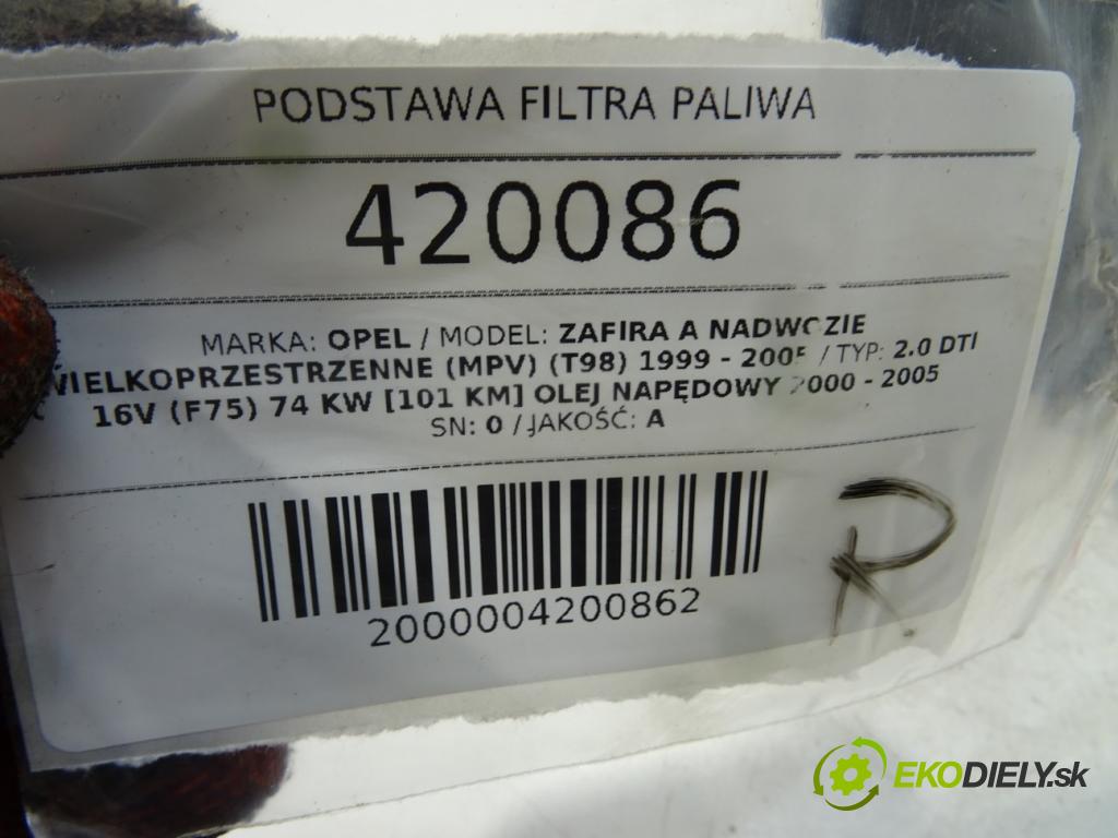 OPEL ZAFIRA A nadwozie wielkoprzestrzenne (MPV) (T98) 1999 - 2005    2.0 DTI 16V (F75) 74 kW [101 KM] olej napędowy 200  Obal filtra paliva  (Obaly filtrov paliva)