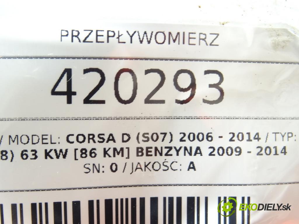 OPEL CORSA D (S07) 2006 - 2014    1.2 (L08, L68) 63 kW [86 KM] benzyna 2009 - 2014  váha vzduchu 13307079 (Váhy vzduchu)