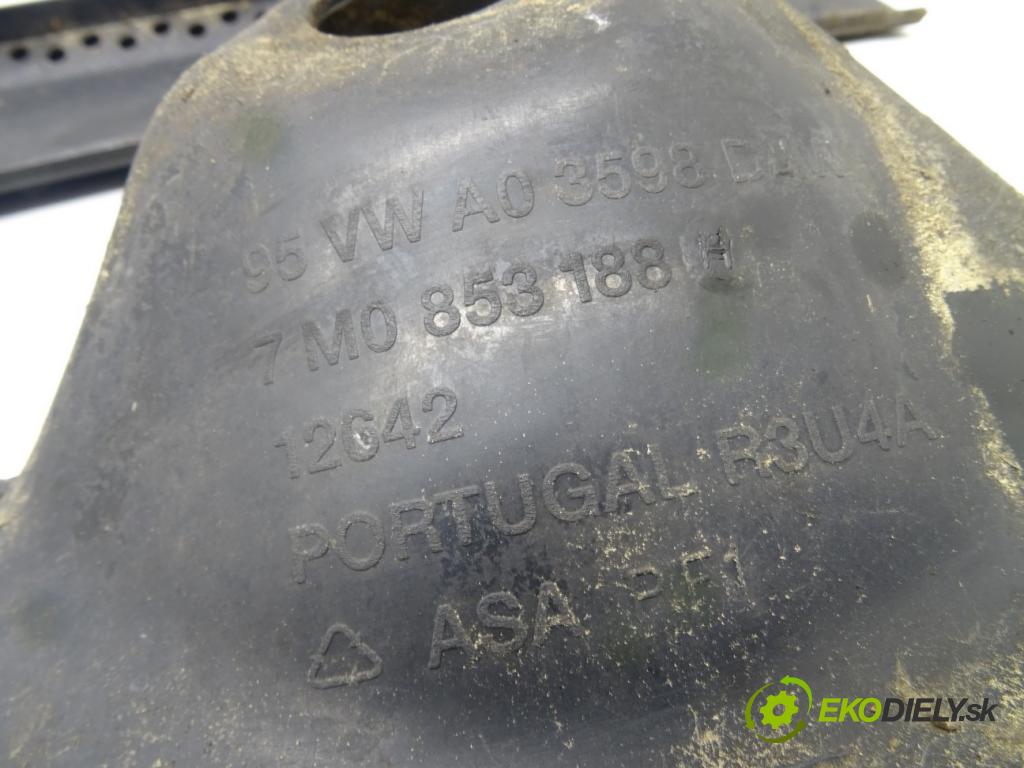 SEAT ALHAMBRA (7V8, 7V9) 1996 - 2010    1.9 TDI 81 kW [110 KM] olej napędowy 1996 - 2000  torpédo plast pod čelní okno  (Torpéda)