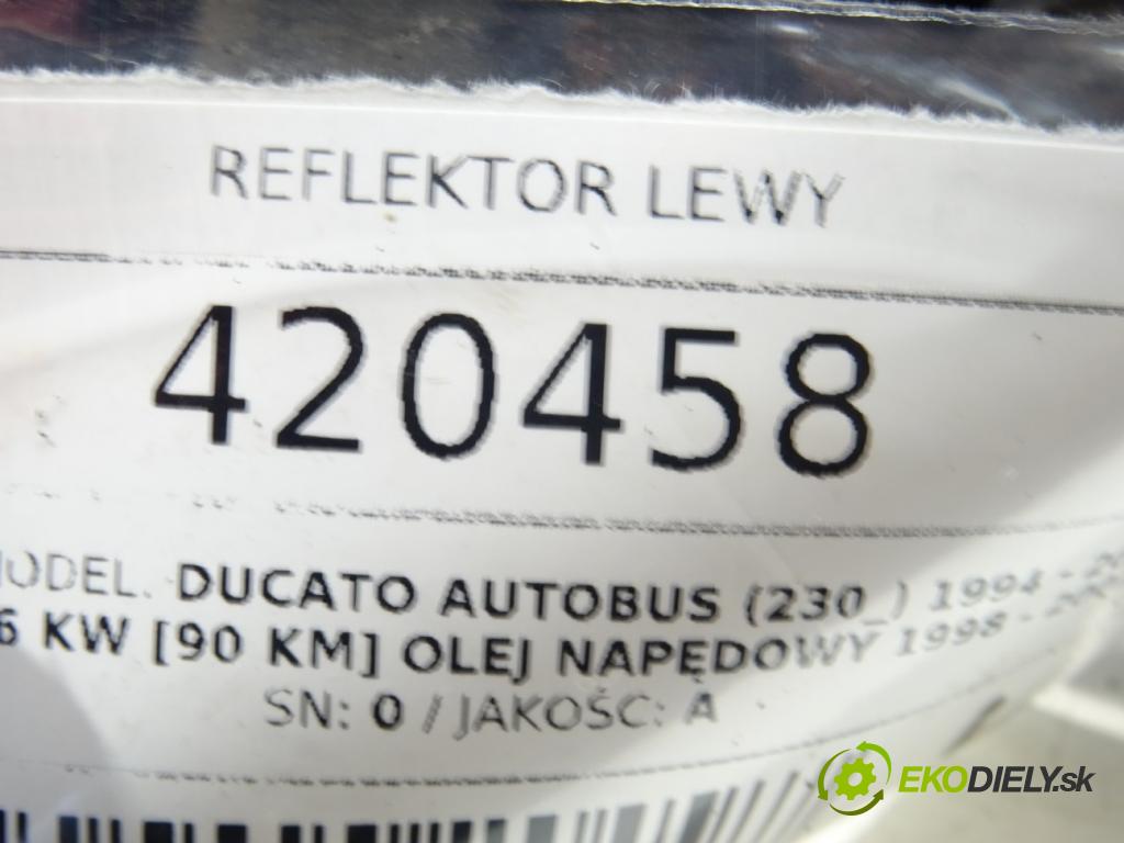 FIAT DUCATO Autobus (230_) 1994 - 2005    1.9 TD 66 kW [90 KM] olej napędowy 1998 - 2002  Svetlomet ľavy  (Ostatné)