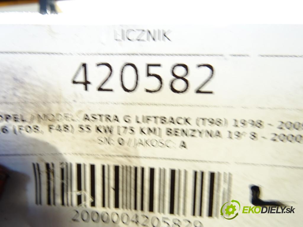 OPEL ASTRA G liftback (T98) 1998 - 2009    1.6 (F08, F48) 55 kW [75 KM] benzyna 1998 - 2000  Prístrojovka 90561454QN (Prístrojové dosky, displeje)