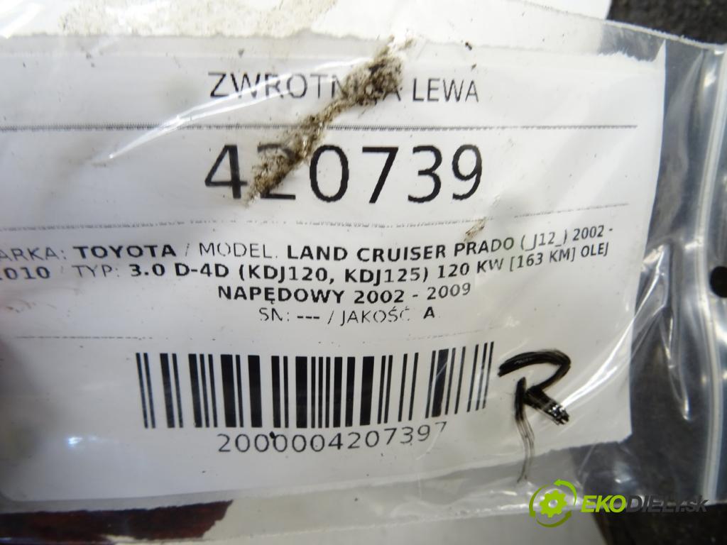 TOYOTA LAND CRUISER PRADO (_J12_) 2002 - 2010    3.0 D-4D (KDJ120, KDJ125) 120 kW [163 KM] olej nap  náboj ľavá strana  (Náboje)