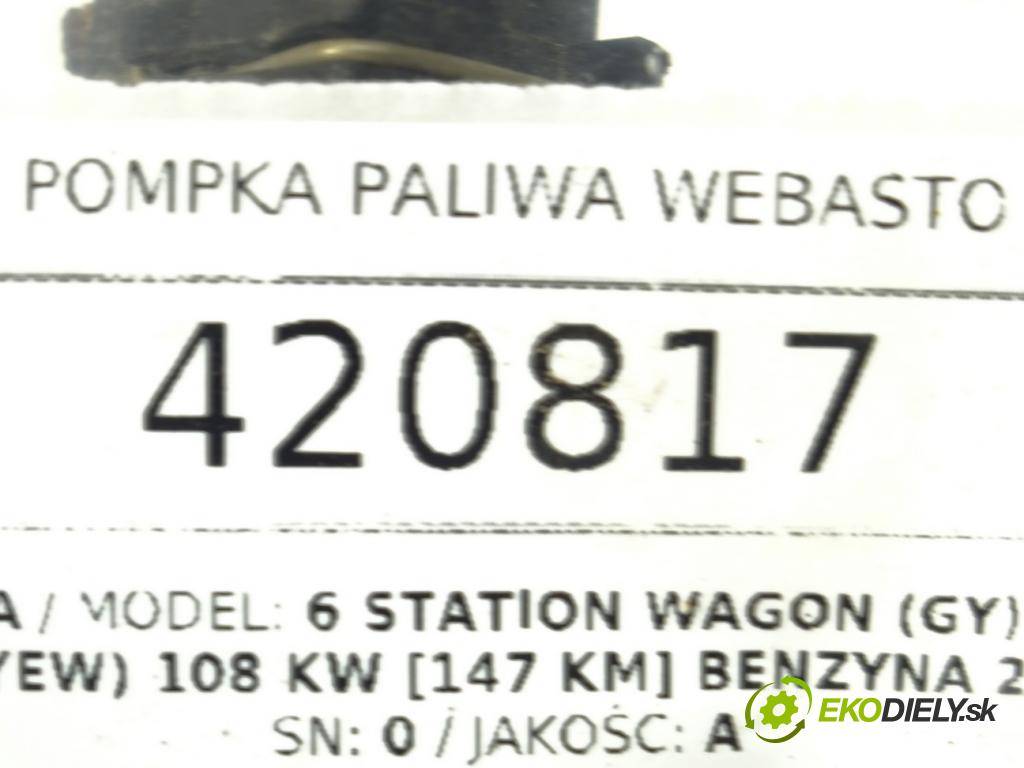 MAZDA 6 Station Wagon (GY) 2002 - 2008    2.0 (GYEW) 108 kW [147 KM] benzyna 2005 - 2007  pumpa paliva Webasto  (Webasto)