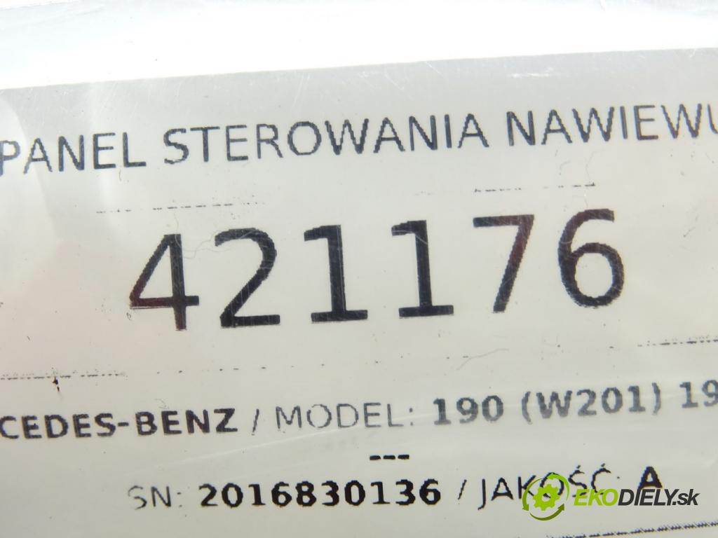 MERCEDES-BENZ 190 (W201) 1982 - 1993    ---  Panel ovládania kúrenia 2016830136 (Prepínače, spínače, tlačidlá a ovládače kúrenia)