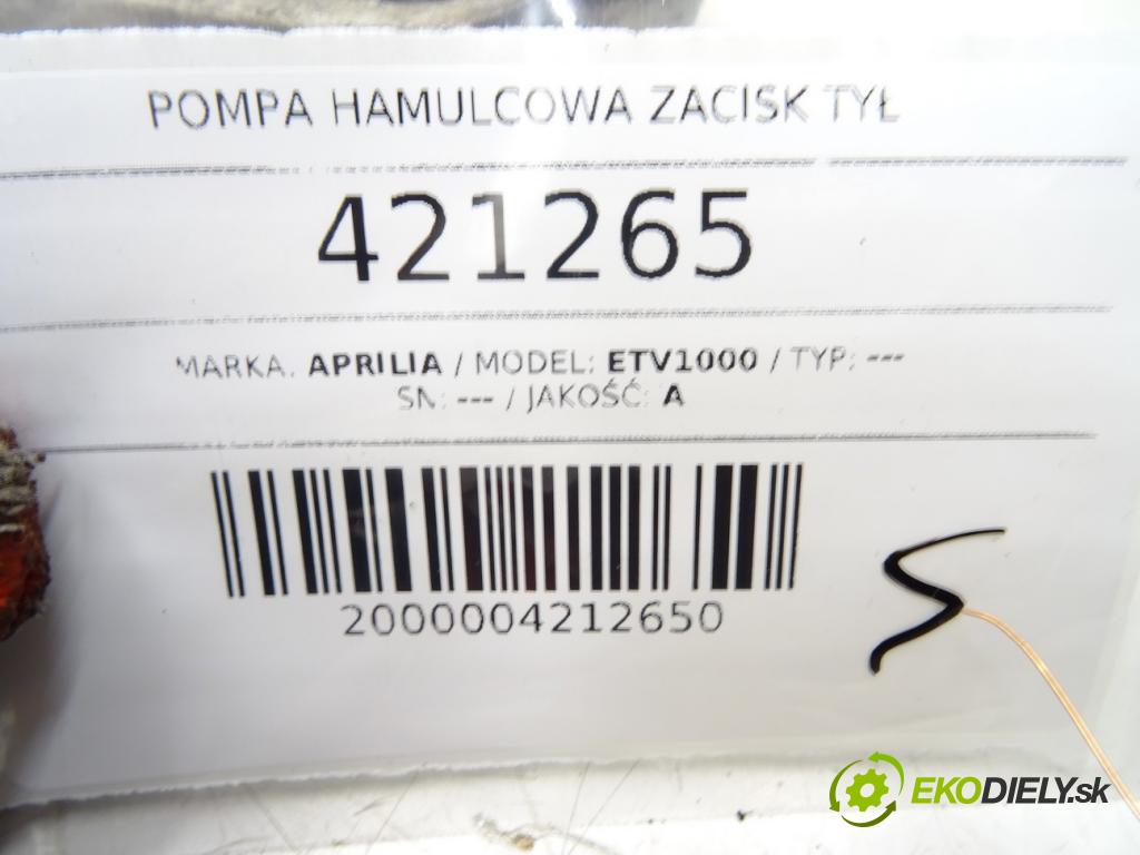 APRILIA ETV1000    ---  Pumpa brzdová Brzdič strmeň zad XE800092