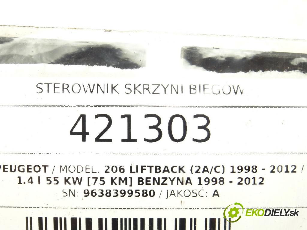 PEUGEOT 206 liftback (2A/C) 1998 - 2012    1.4 i 55 kW [75 KM] benzyna 1998 - 2012  Riadiaca jednotka prevodovky 9638399580 (Riadiace jednotky prevodovky)