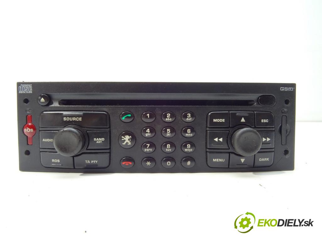 PEUGEOT 307 SW (3H) 2002 - 2009    2.0 HDi 135 100 kW [136 KM] olej napędowy 2004 - 2  RADIO 96556952XT (Audio zariadenia)