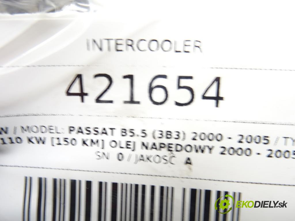 VW PASSAT B5.5 (3B3) 2000 - 2005    2.5 TDI 110 kW [150 KM] olej napędowy 2000 - 2005  intercooler 059145805 (Intercoolery (chladiče nasávaného vzduchu))