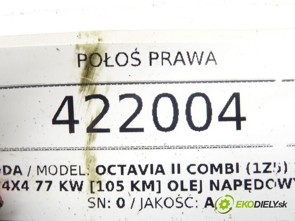 SKODA OCTAVIA II Combi (1Z5) 2004 - 2013    1.9 TDI 4x4 77 kW [105 KM] olej napędowy 2004 - 20  Poloos pravá 1K0407272CR (Poloosy)