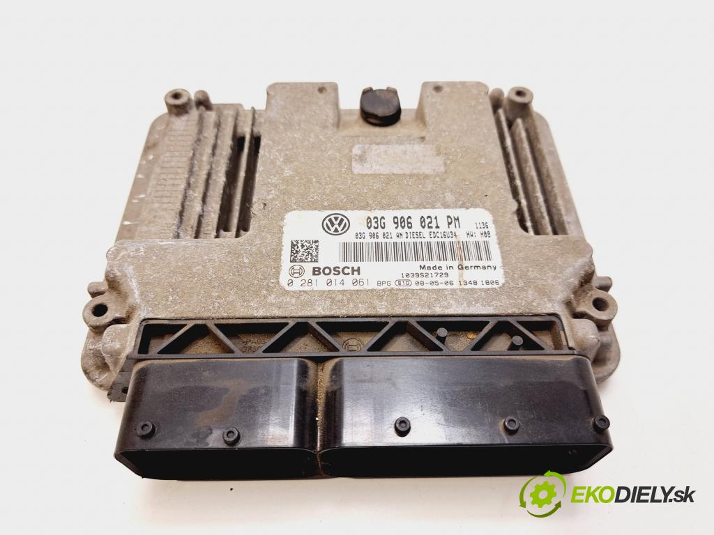 VW GOLF V (1K1) 2003 - 2010    1.9 TDI 77 kW [105 KM] olej napędowy 2003 - 2008  riadiaca jednotka Motor 03G906021PM (Riadiace jednotky)