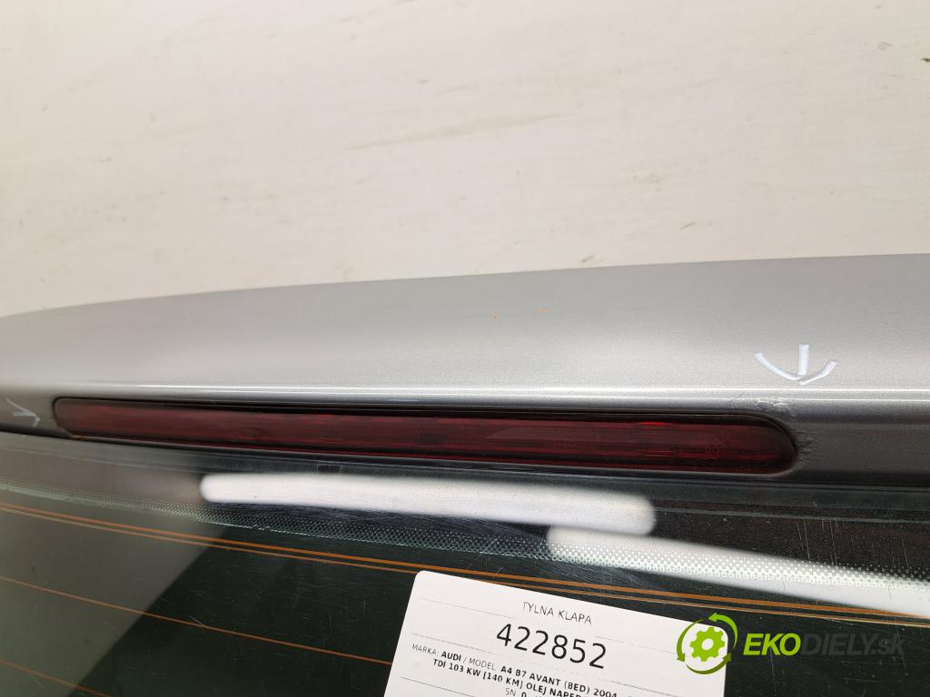 AUDI A4 B7 Avant (8ED) 2004 - 2008    2.0 TDI 103 kW [140 KM] olej napędowy 2004 - 2008  zadní část kapota  (Zadní kapoty)