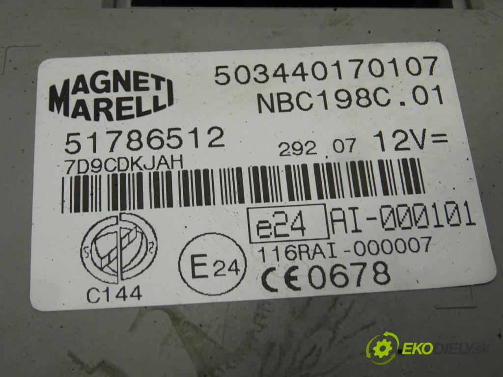 FIAT BRAVO II (198_) 2006 - 2022    1.9 D Multijet (198AXB1A) 88 kW [120 KM] olej napę  Modul BSI 51786512 (Poistkové skrinky)