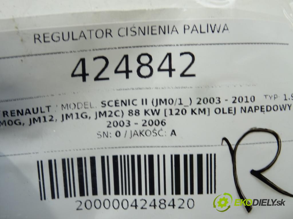 RENAULT SCÉNIC II (JM0/1_) 2003 - 2010    1.9 dCi (JM0G, JM12, JM1G, JM2C) 88 kW [120 KM] ol  Regulátor tlaku paliva 0928400502 (Ostatné)