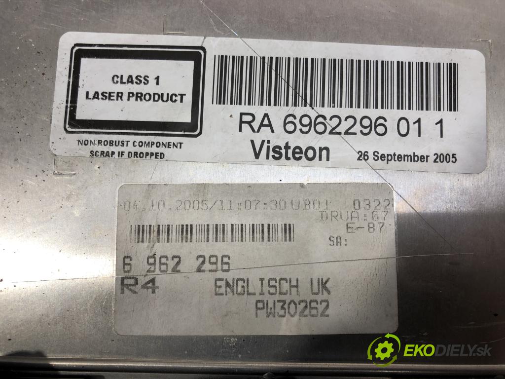 BMW 3 (E90) 2004 - 2012    318 i 95 kW [129 KM] benzyna 2005 - 2007  RADIO 6962296 (Audio zariadenia)