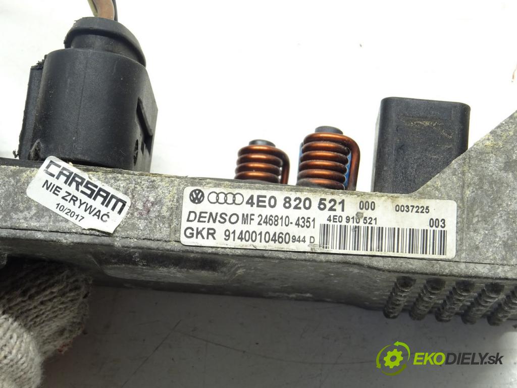 AUDI A8 D3 (4E2, 4E8) 2002 - 2010    4.2 quattro 246 kW [335 KM] benzyna 2002 - 2010  Odpor, rezistor kúrenia vzduchu 4E0820521 (Odpory (rezistory) kúrenia)