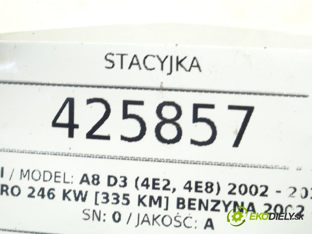 AUDI A8 D3 (4E2, 4E8) 2002 - 2010    4.2 quattro 246 kW [335 KM] benzyna 2002 - 2010  spinačka 3D0905865C (Spínacie skrinky a kľúče)