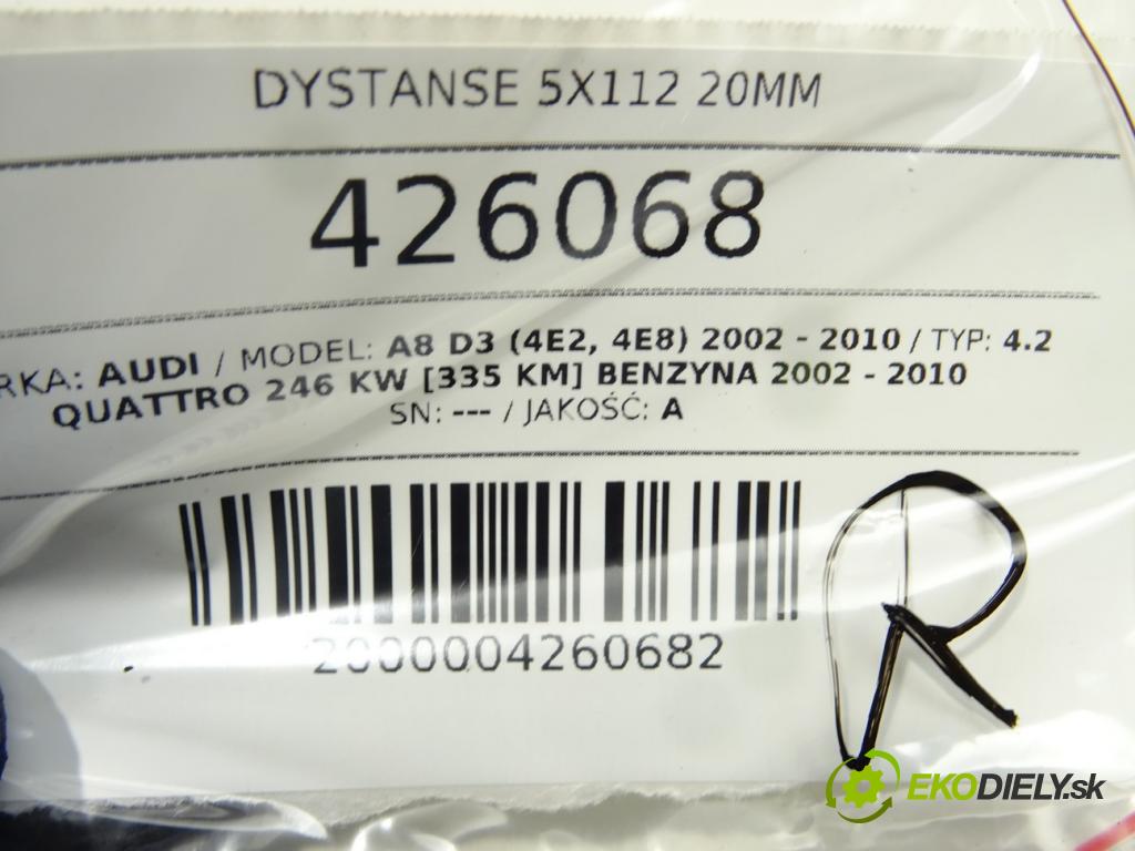 AUDI A8 D3 (4E2, 4E8) 2002 - 2010 kvalita A  motor 4.2B V8 246kW (335KM) BFM : VIN: WAUZZZ4E64N015650 : Prevodovka AUTOMATICKÉ: farba STŘÍBRNÝ: sedan 4D  rok rok vyr. 2003 obdobie rok vyr. 2002-2009