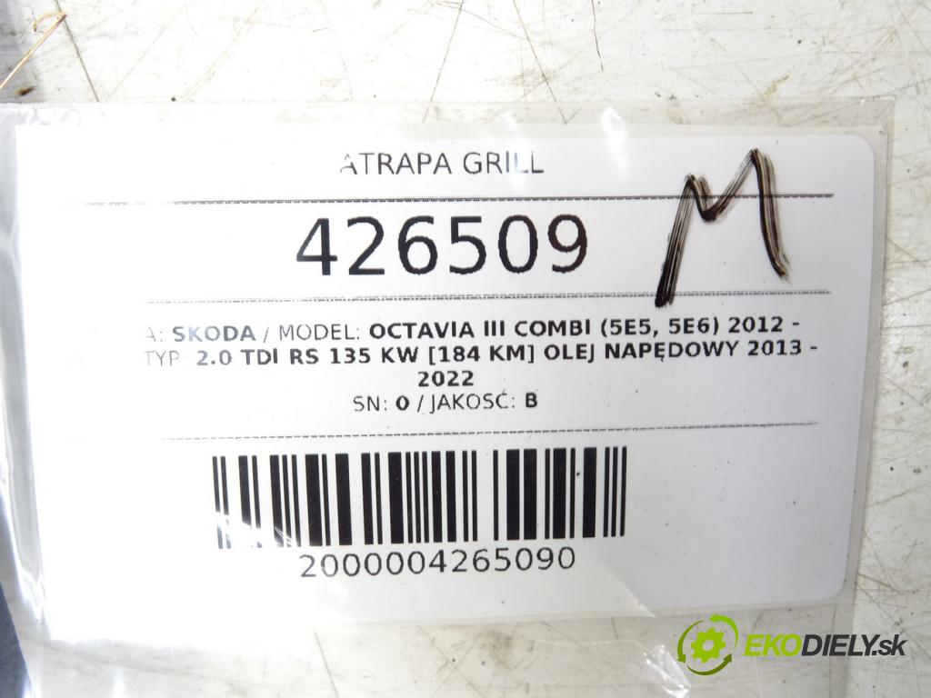 SKODA OCTAVIA III Combi (5E5, 5E6) 2012 - 2022    2.0 TDI RS 135 kW [184 KM] olej napędowy 2013 - 20  Mriežka maska  (Mriežky, masky)