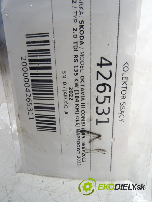 SKODA OCTAVIA III Combi (5E5, 5E6) 2012 - 2022    2.0 TDI RS 135 kW [184 KM] olej napędowy 2013 - 20  Potrubie sacie, sanie M157814G (Sacie potrubia)