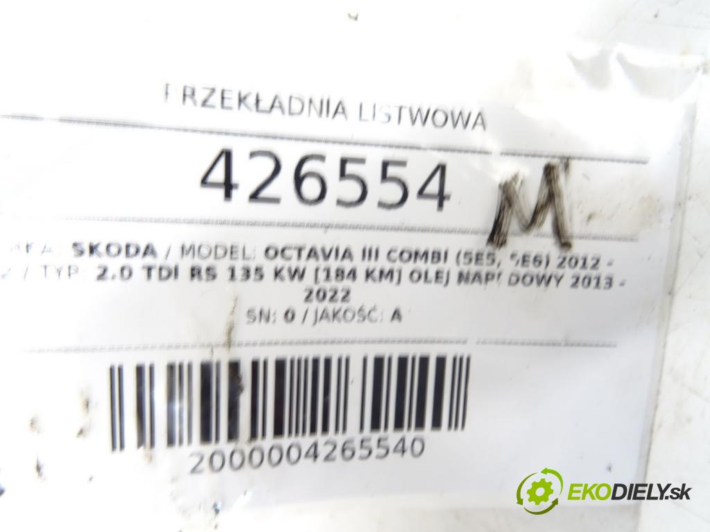 SKODA OCTAVIA III Combi (5E5, 5E6) 2012 - 2022    2.0 TDI RS 135 kW [184 KM] olej napędowy 2013 - 20  riadenie 5Q1423053AG (Riadenia)