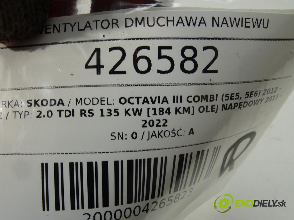 SKODA OCTAVIA III Combi (5E5, 5E6) 2012 - 2022    2.0 TDI RS 135 kW [184 KM] olej napędowy 2013 - 20  ventilátor topení 5Q1819021F (Ventilátory topení)