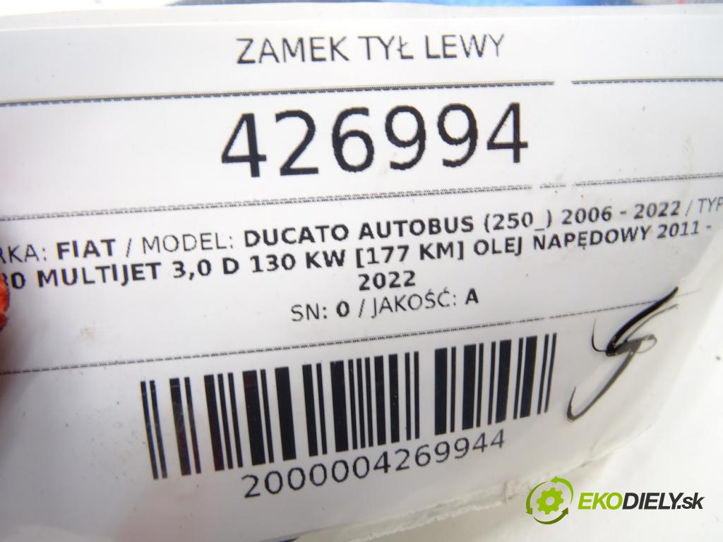 FIAT DUCATO Autobus (250_) 2006 - 2022    180 Multijet 3,0 D 130 kW [177 KM] olej napędowy 2  zámok zadní část levý 1242453