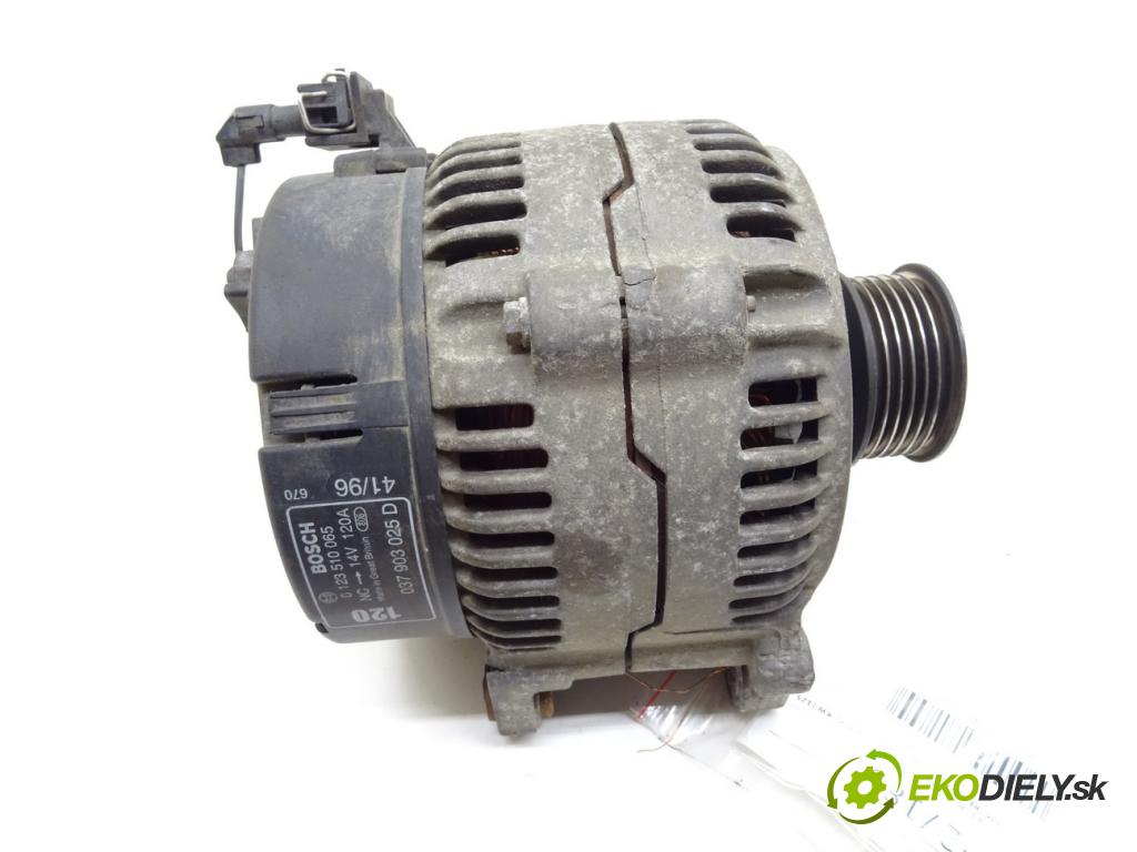 AUDI A3 (8L1) 1996 - 2006    1.8 92 kW [125 KM] benzyna 1996 - 2003  Alternátor 037903025D (Alternátory)