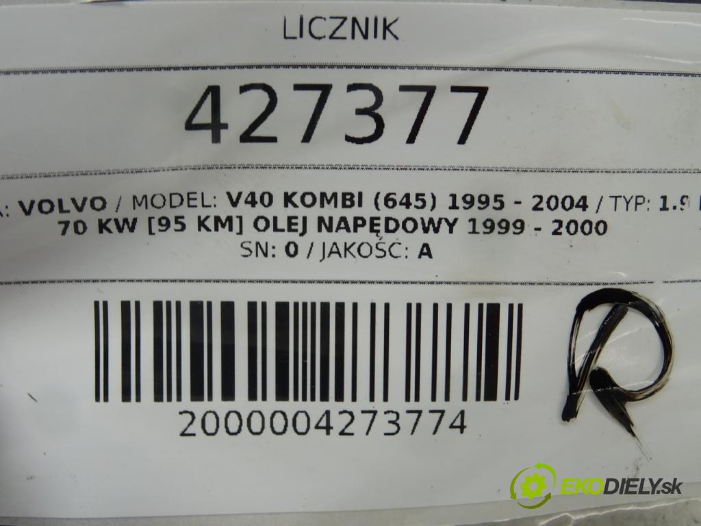 VOLVO V40 Kombi (645) 1995 - 2004    1.9 DI 70 kW [95 KM] olej napędowy 1999 - 2000  Prístrojovka 30857571 (Prístrojové dosky, displeje)
