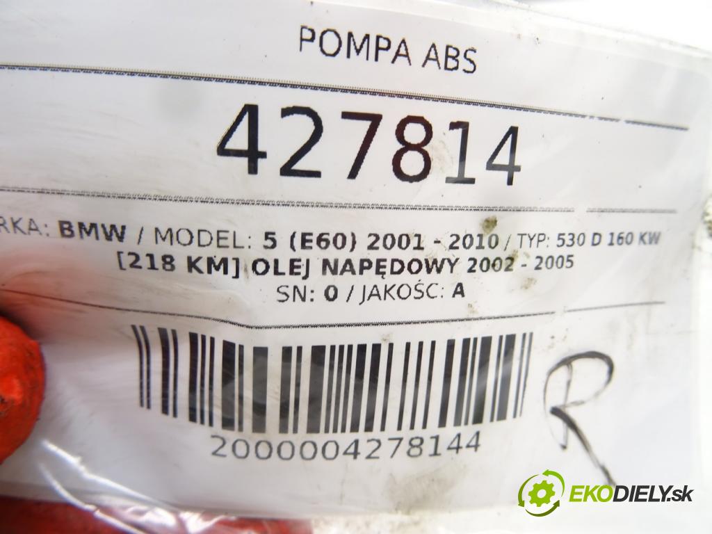 BMW 5 (E60) 2001 - 2010    530 d 160 kW [218 KM] olej napędowy 2002 - 2005  Pumpa ABS 6768646 (Pumpy ABS)