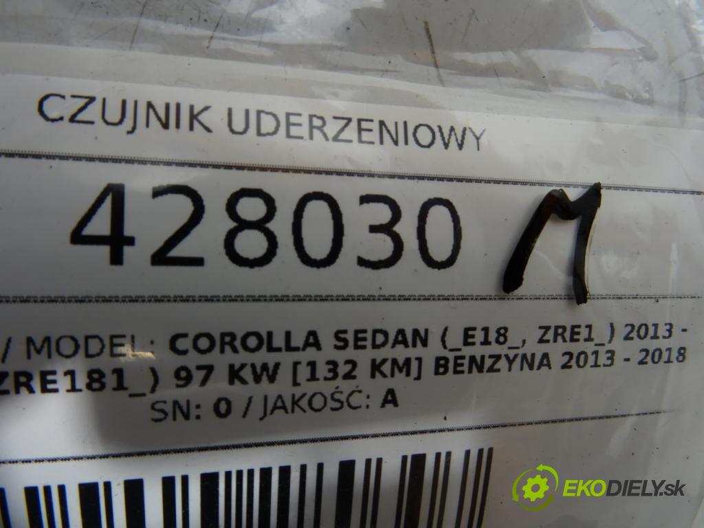 TOYOTA COROLLA sedan (_E18_, ZRE1_) 2013 - 2019    1.6 (ZRE181_) 97 kW [132 KM] benzyna 2013 - 2018  Snímač nárazu 89831-02130 (Snímače nárazu)