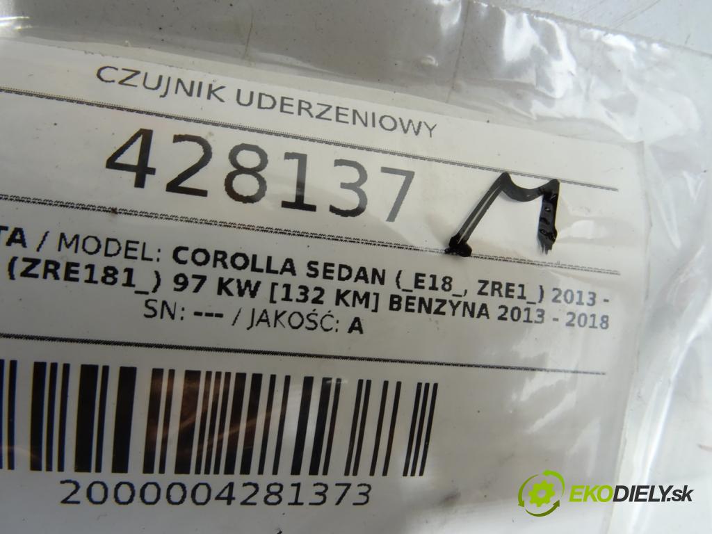 TOYOTA COROLLA sedan (_E18_, ZRE1_) 2013 - 2019    1.6 (ZRE181_) 97 kW [132 KM] benzyna 2013 - 2018  Snímač nárazu 89831-02130 (Snímače nárazu)